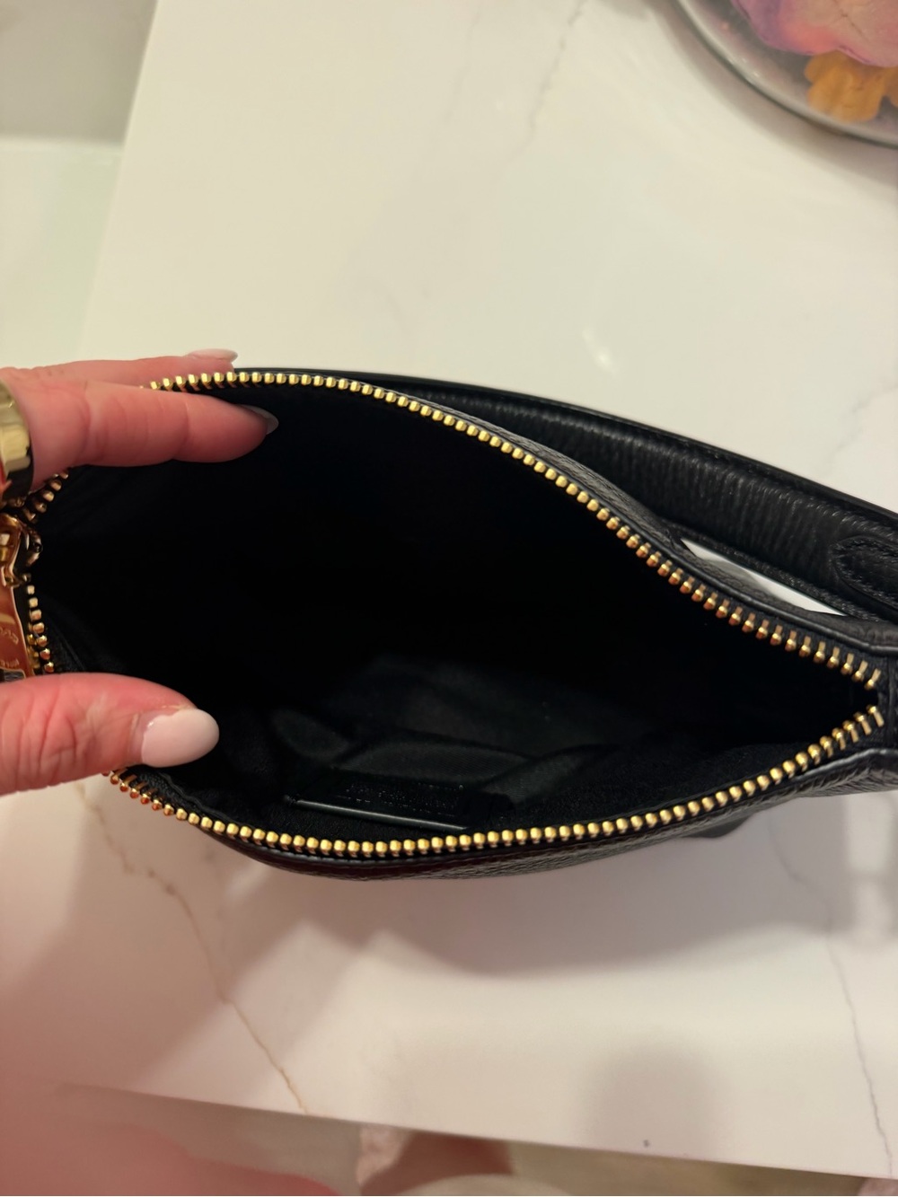 Coach Black Pebbled Leather Shoulder Bag Gold Hardware C2932 - Picture 6 of 7
